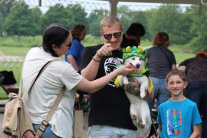 Dog and family